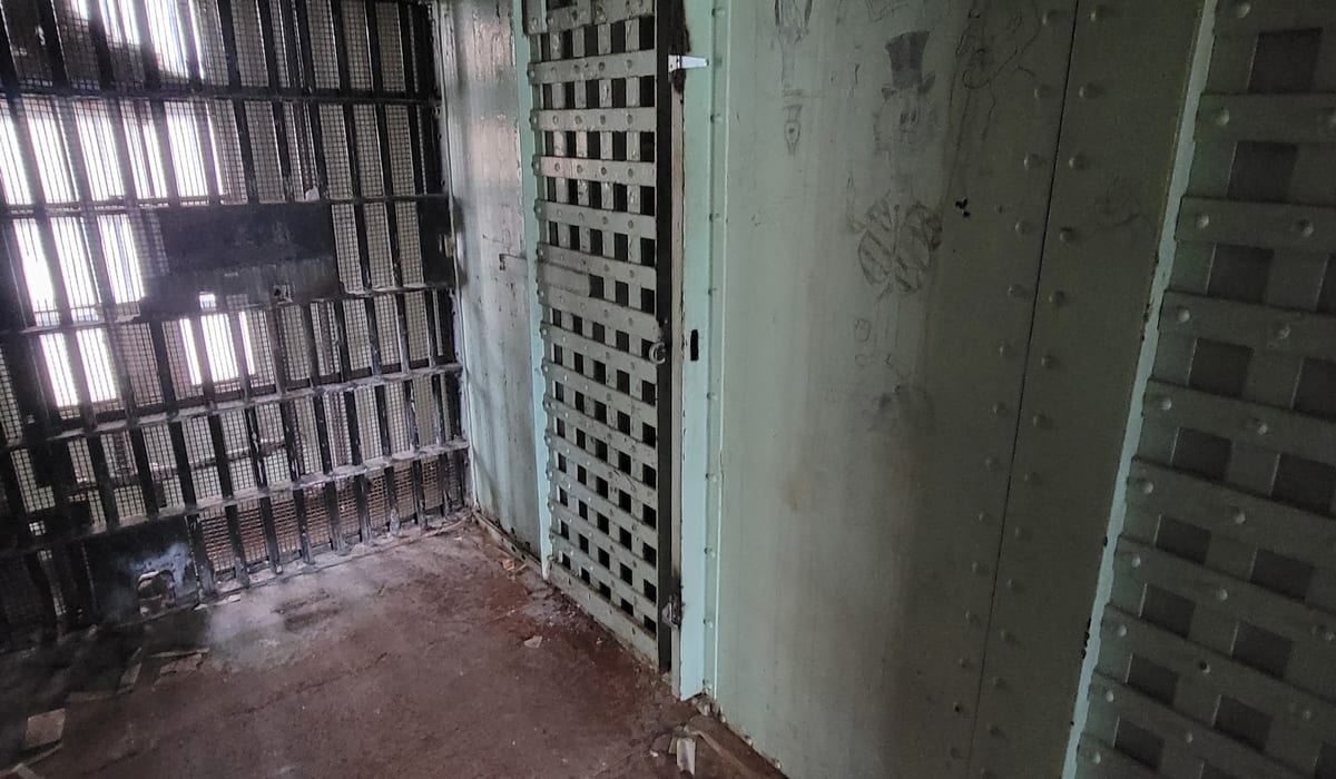 Frontier-era sheriff's office interior